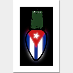 Cuba Flag Christmas Light Posters and Art